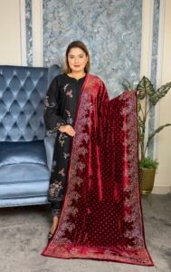 Royal Singapore Velvet Fabric Shawl Big Deg